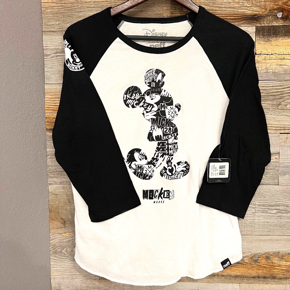 FLASH SALE!✨NWT 🆕 Neff x Mickey Baseball 3/4 Shirt / Tee Shirt (New)